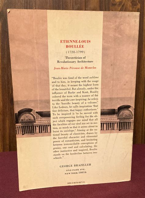 etienne louis boullee   theoretician  revolutionary