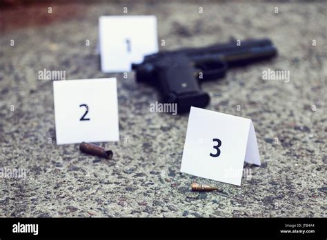 Crime scene evidence markers hi-res stock photography and images - Alamy