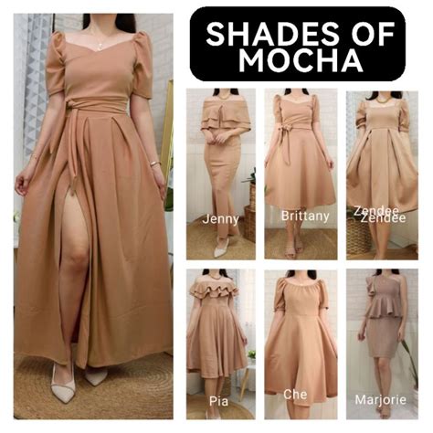 dark light mocha theme color formaldresses p shopee philippines