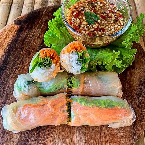 thai fresh spring rolls recipe rice paper rolls