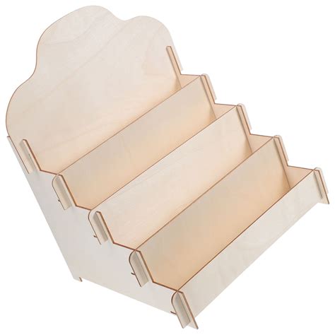 LEORX Wooden Display Stand for Card Retail Display Stand Bookmark Beige