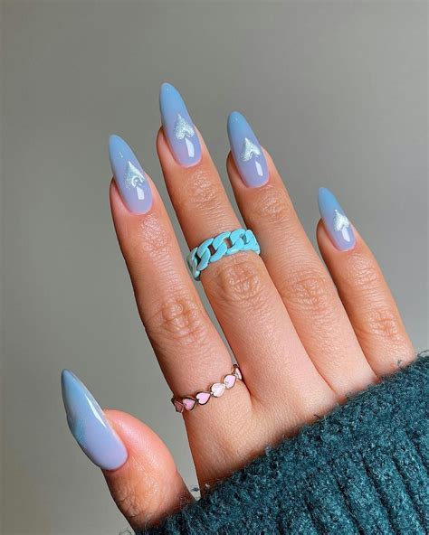 simple heart nail designs 7