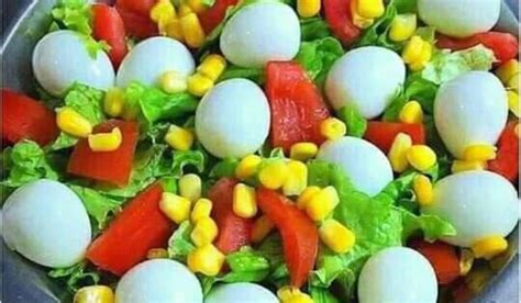 Salada Ovo De Codorna - Deliciosa salada de ovos de codorna
