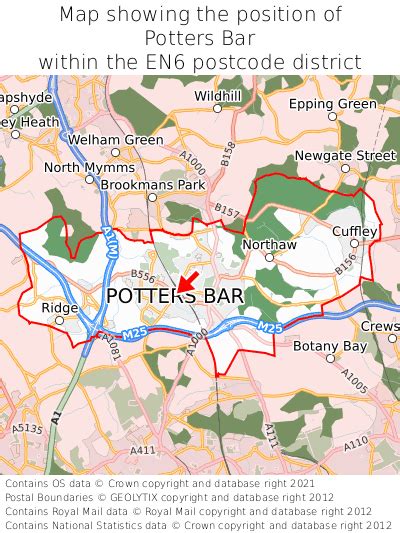 Where is Potters Bar? Potters Bar on a map