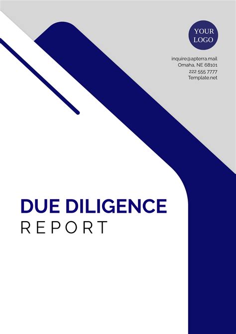 Free Due Diligence Report Format Template to Edit Online