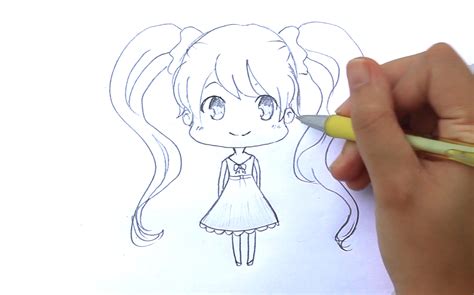 Chibi Girl Sketch at PaintingValley.com | Explore collection of Chibi ...