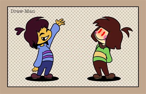 I drew Frisk and Chara : r/Undertale