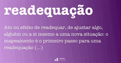 Readequação Significado - Readequação - Dicio, Dicionário Online de Português