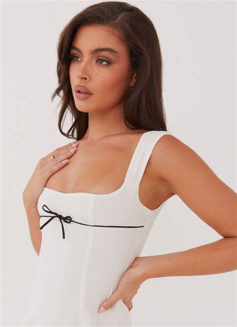 Cadence Mini Dress - White – Peppermayo US