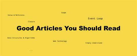 Some Good Javascript Articles I Have Read (updating) - Shawn You's Website