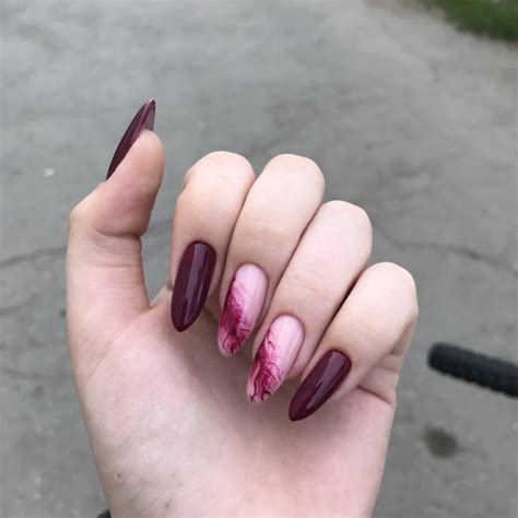 бардовый маникюр | Work nails, Wine nails, Pretty nails