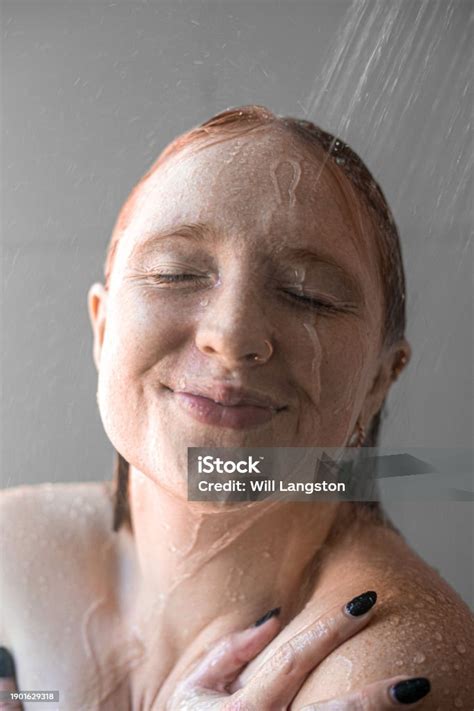 Redheads Refreshing Shower Closeup Stock Photo - Download Image Now