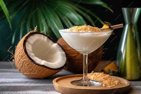 premium photo  coconut cocktail  coconuts  coconuts