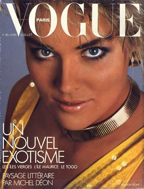 Sharon Stone by Bill King Vogue Paris June July 1986 | Sharon stone ...