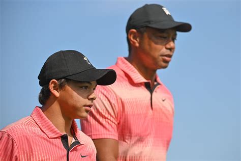 Tiger Woods, Son Charlie Photos Together at 2022 Golf Tournament