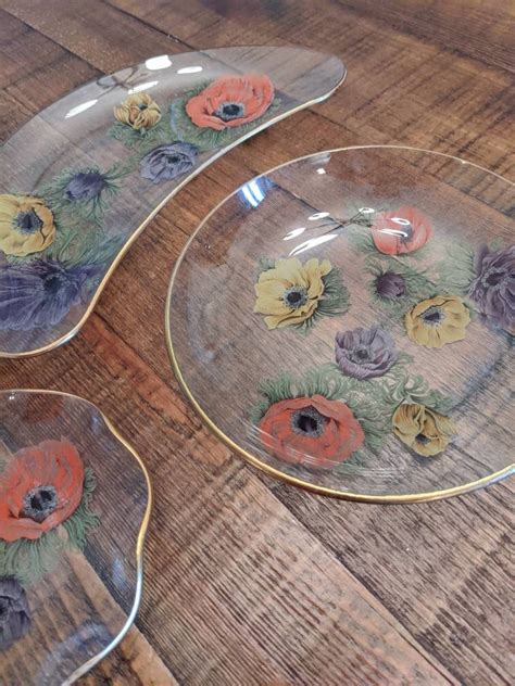 Clear Floral Plates Flower Dishes Floral decor Pressed Flower | Etsy