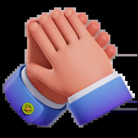 Clapping hands 3D Illustration download in PNG, OBJ or Blend format