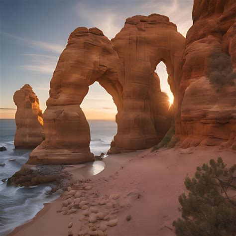 premium photo  large arch    water   called  arch