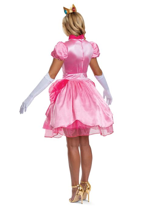 Women's Deluxe Super Mario Bros. Pretty Princess Peach Costume ...