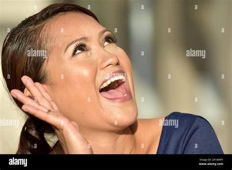 pretty diverse female laughing stock photo alamy