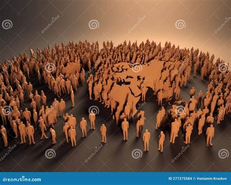 People Forms World Continents Stock Illustration - Illustration of ...
