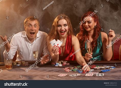 Group Young Wealthy Friends Playing Poker Stock Photo 1480527413 ...