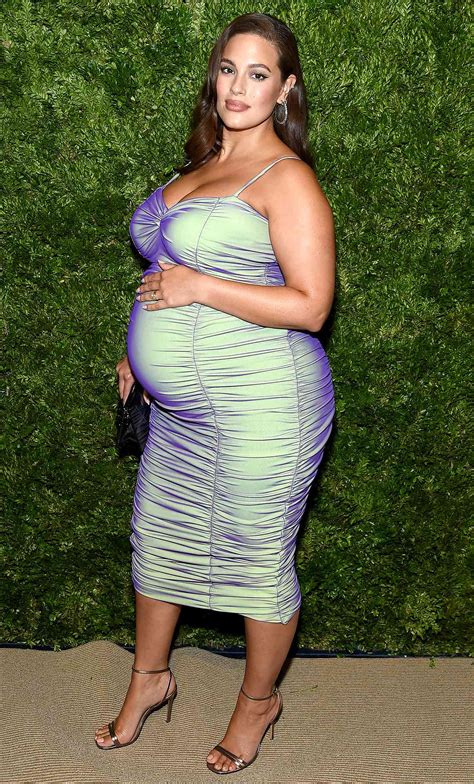 Pregnant Ashley Graham Shows Off Baby Bump in Curve-Hugging Dress