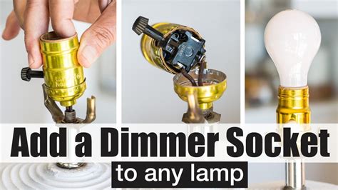 How to Add a Dimmer Socket to a Lamp - YouTube