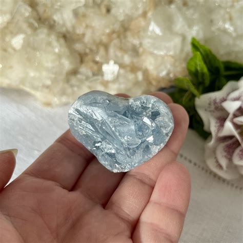 Celestite Cluster Heart 5