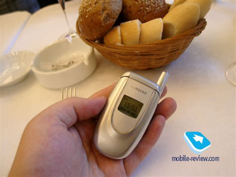 Mobile-review.com Samsung E100 в интерьере