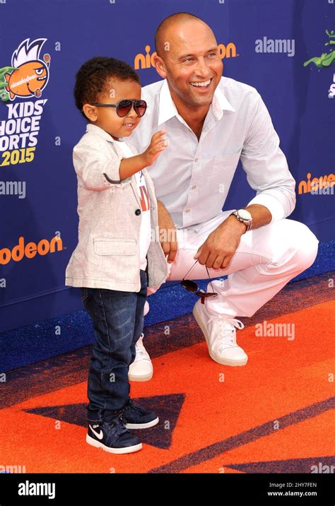 Jalen Jeter, Derek Jeter attending the Nickelodeon Kids' Choice Sports Awards 2015 held at UCLA ...