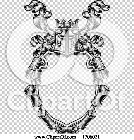 Scroll Shield Crest Royal Coat of Arms by AtStockIllustration #1706021