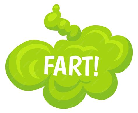Premium Vector | Fart smell stinky green cloud cartoon effect