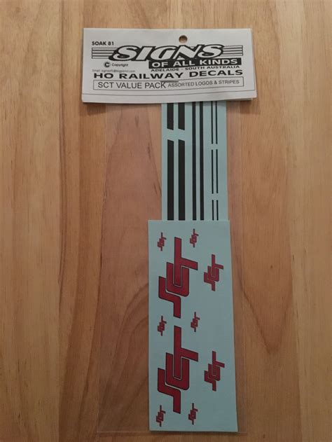 SOAK 81 DECAL for SCT ASSORTED LOGOS & STRIPES, HO SOAK Decal | Casula ...