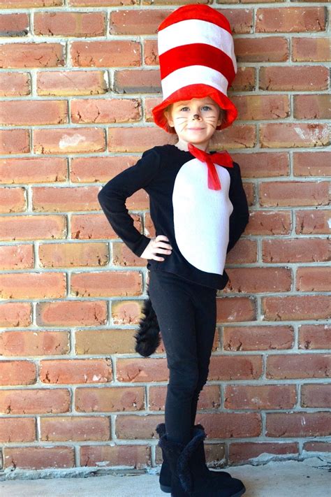 Cat in the Hat kids costume for Dr. Seuss week at school. #kidscostumes