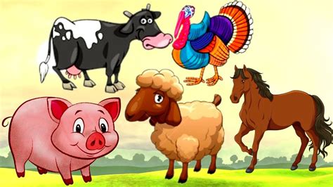 Learn Names of Domestic Animals | 3d Animation | Best Learning Video ...