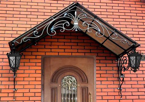 Навес над входной дверью в частном доме: Козырек над входной дверью: 45 ...