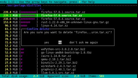 Ncdu Screenshots