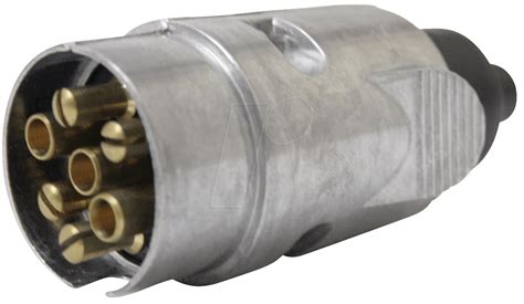 KFZ 10002: Anhänger - Stecker, 7-polig, 12V, Metall bei reichelt elektronik
