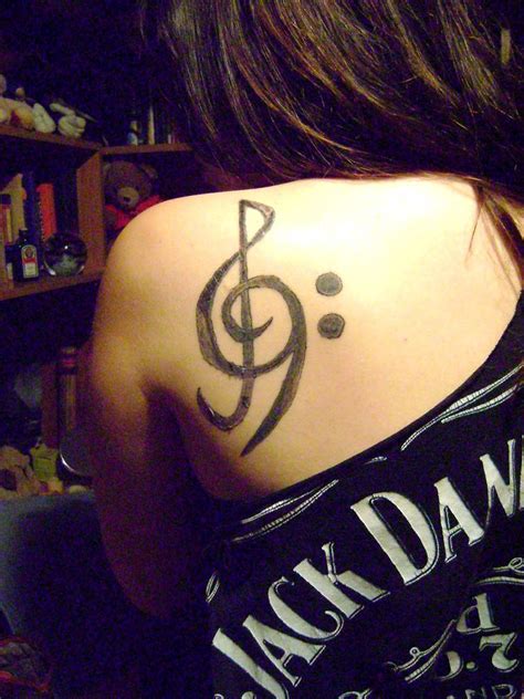 Treble-Bass clef tattoo by worthgoingtohellfor on DeviantArt