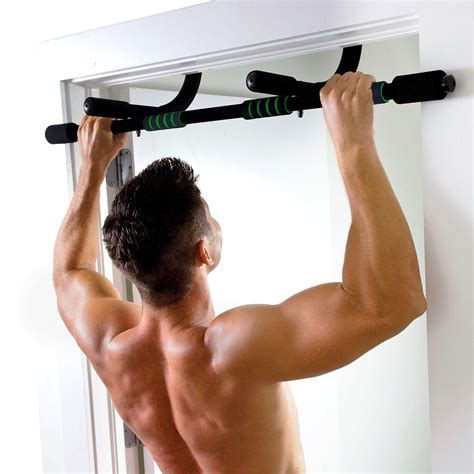 pure fitness adjustable multi purpose doorway pull  bar lb