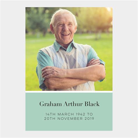 Funeral Service Booklet - Modern Design & Four Large Photos