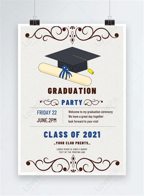 Template Desain Surat Undangan Wisuda Grey Arts And Science 2021 Untuk Diunduh Gratis - Lovepik