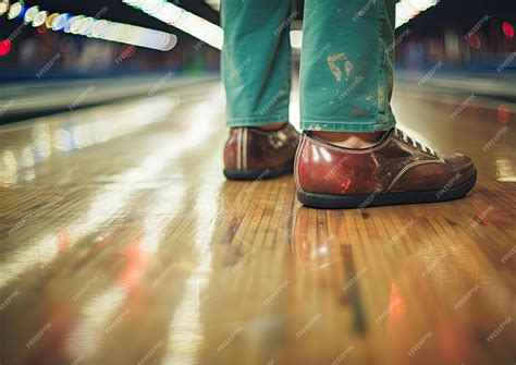 Premium AI Image | A closeup shot of a bowler's feet as they approach ...