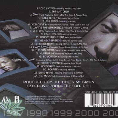 2001 – Dr. Dre (Доктор Дре) купить на виниловых пластинках, компакт ...