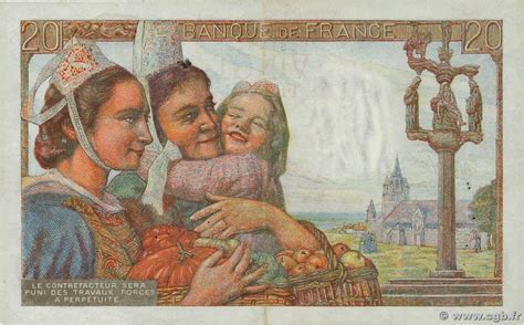 20 Francs PÊCHEUR FRANKREICH 1942 F.13.01 b84_3613 Banknoten