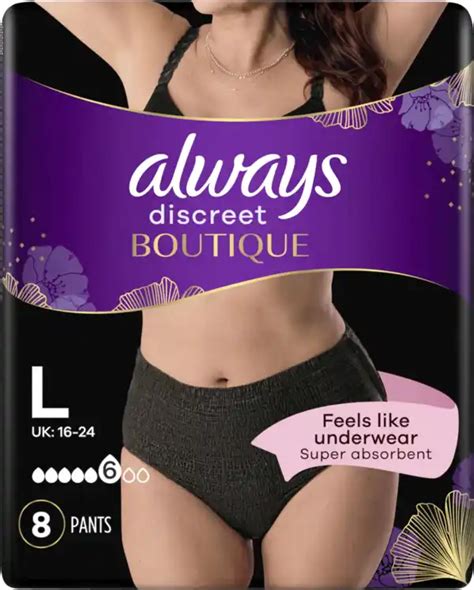 discreet inkontinenz boutique pants black  von rossmann fur