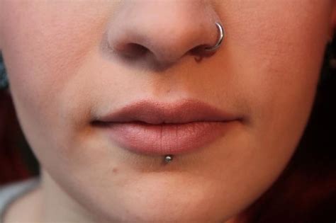Labret nose ring | Piercing, Looks, Ideias
