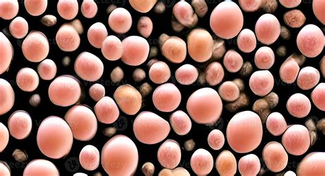 Bacteria and viruses on surface of skin, mucous membrane or intestine, model of MERS, HIV, flu