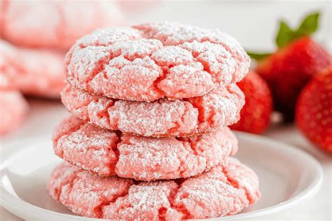 Strawberry Cake Mix Cookies